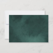 Cartons Réponse Monogramme vert Emerald et Mariage de code QR fron (Dos)