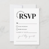 Cartons Réponse Monohrom moderne minimaliste Mariage simple (Devant)