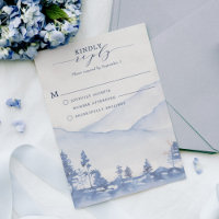 Montagne Russe Bois Bleu Aquarelle
