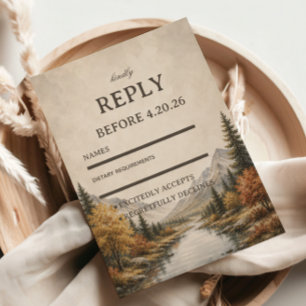 Cartons Réponse Montagne Rustique