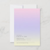 Cartons Réponse Mood Gradient Mariage Pastel Dawn ID741 (Dos)