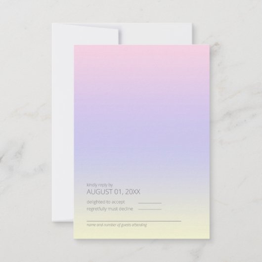 Cartons Réponse Mood Gradient Mariage Pastel Dawn ID741 (Dos)