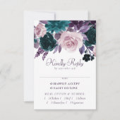 Cartons Réponse Moody Boho | Arbre fleuri foncé de l'aubergine pou (Devant)