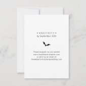 Cartons Réponse Moody Gothic Mariage QR Code Site Web (Dos)
