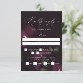 Cartons Réponse Moody Purple Blooms Mariage gothique (Debout devant)