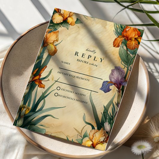 Cartons Réponse Moody Tropical Floral Wedding