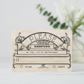 Cartons Réponse Motif de bois rustique de la Renaissance médiévale (Debout devant)