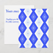 Cartons Réponse Motif de diamant bleu royal (Devant / Derrière)