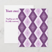 Cartons Réponse Motif de diamant violet (Devant / Derrière)