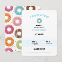 Motif de Donuts Colorés Rétro pour une Fête Amusan