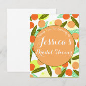 Cartons Réponse Motif de fruit de néflier Réception de mariage Mer (Devant / Derrière)