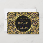 Cartons Réponse Motif de goth noir et or (Dos)