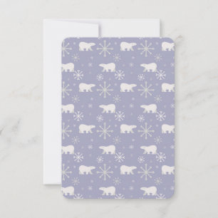 Cartons Réponse Motif de Noël avec ours polaires et flocons de nei