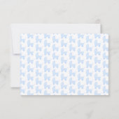 Cartons Réponse Motif de poussette bleu clair et blanc. (Dos)