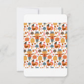 Cartons Réponse Motif de Thanksgiving avec dindes et écussons (Dos)