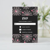 Cartons Réponse Motif des toiles d'Halloween et araignées (Debout devant)