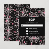 Cartons Réponse Motif des toiles d'Halloween et araignées (Devant / Derrière)