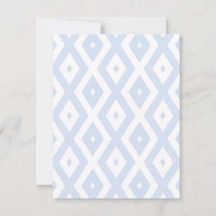 Cartons Réponse Motif diamant bleu pâle et blanc