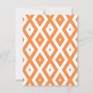 Cartons Réponse Motif diamant orange et blanc