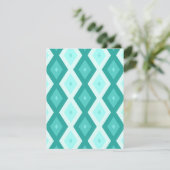 Cartons Réponse Motif diamant turquoise (Debout devant)