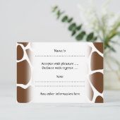 Cartons Réponse Motif d'impression Giraffe en Brown foncé. (Debout devant)