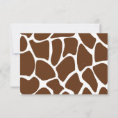 Cartons Réponse Motif d'impression Giraffe en Brown foncé. (Dos)