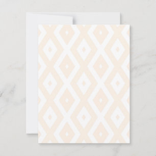 Cartons Réponse Motif en diamant beige et blanc