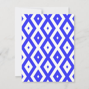 Cartons Réponse Motif en diamant bleu et blanc