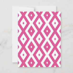 Cartons Réponse Motif en diamant rose et blanc