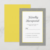 Cartons Réponse Motif gris jaune | Géométrique moderne Abstraite (Devant / Derrière)