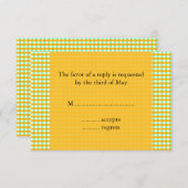 Cartons Réponse Motif Jaune et Vert En vichy (Devant / Derrière)