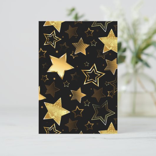 Cartons Réponse Motif sans couture avec étoiles d'or (Debout devant)