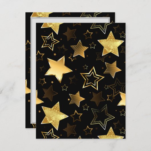 Cartons Réponse Motif sans couture avec étoiles d'or (Devant / Derrière)