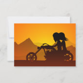 Cartons Réponse Moto Couple Mountain Sunset/Sunrise Mariage (Dos)