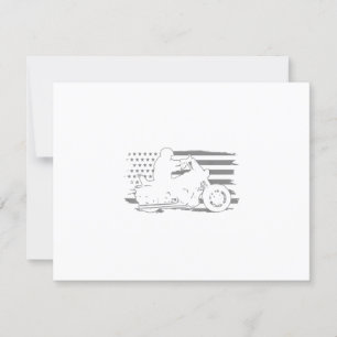 Cartons Réponse Moto Patriotique Vintage American Flag Biker