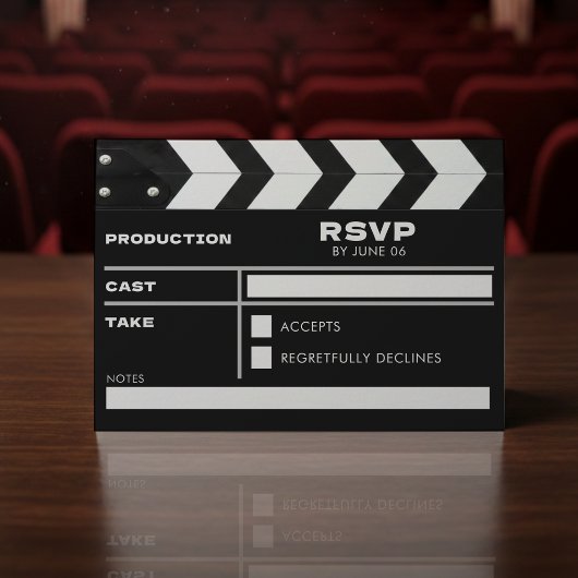 Cartons Réponse Movie Film Clap Board