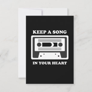 Cartons Réponse Musique Gardez Une Chanson Dans Votre Coeur