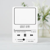 Cartons Réponse Musique MP3 Player Mariage photo blanc (Debout devant)