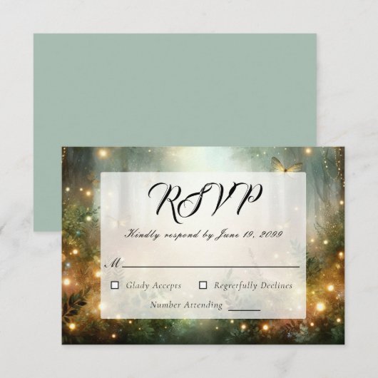 Cartons Réponse Mystic Forest Meadow Magic (Devant / Derrière)