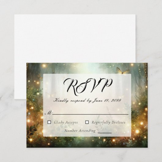 Cartons Réponse Mystic Forest Meadow Magic (Devant / Derrière)