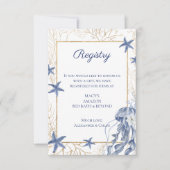 Cartons Réponse Nautical QR Code Wedding Registry Card (Devant)