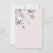 Cartons Réponse Navy Blush Aquarelle Florale Détails du Mariage (Dos)