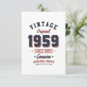 Cartons Réponse Né en 1959 Anniversaire (Debout devant)