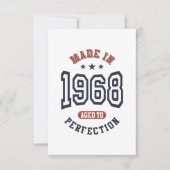 Cartons Réponse Né en 1968 Anniversaire (Devant)