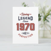 Cartons Réponse Né en 1970 Anniversaire (Debout devant)