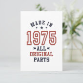 Cartons Réponse Né en 1975 Anniversaire (Debout devant)