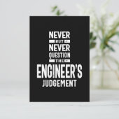 Cartons Réponse Ne jamais remettre en question le jugement de l'in (Debout devant)