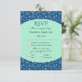 Cartons Réponse NEO MINT CLASSIQUE BLEU Élégant Floral moderne (Debout devant)