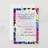 Cartons Réponse Neon Rainbow Leopard Motif Imprimer (Dos)