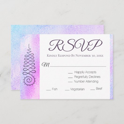 Cartons Réponse *Nirvana de géométrie sacrée spirituelle RSVP* (Devant / Derrière)